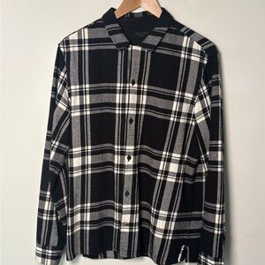 All Saints Monochrome Striped Shirt